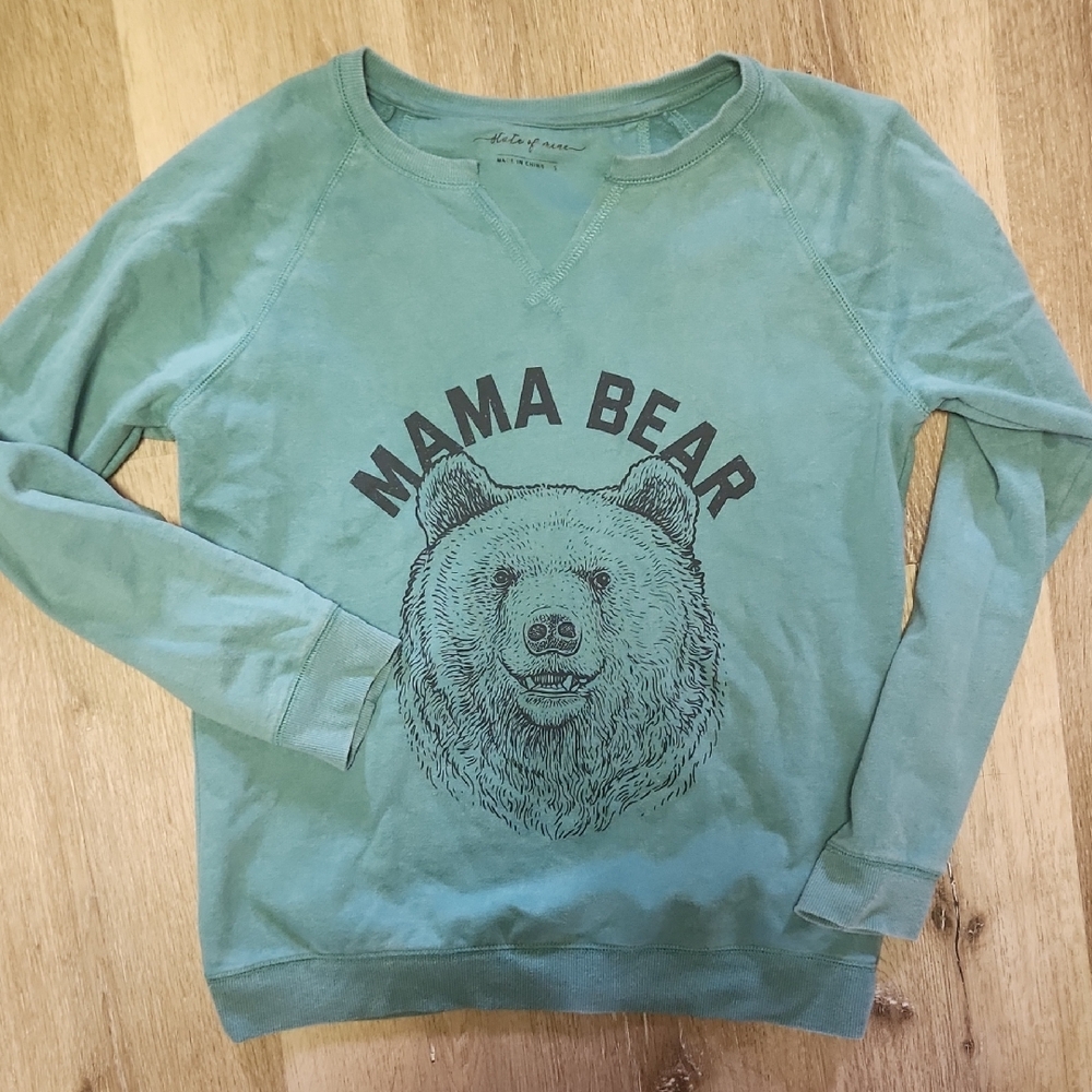 Mama Bear Graphic Women's Sweater/Sweatshirt Teal/Green/Blue